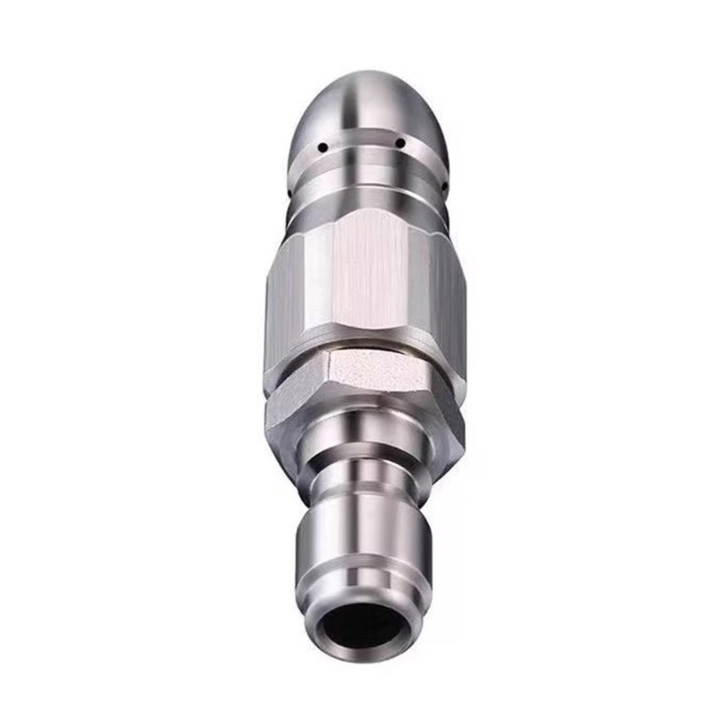 Stainless Steel 1/4inch Quick Connecting Sewer Jetter Nozzle Easy to Install