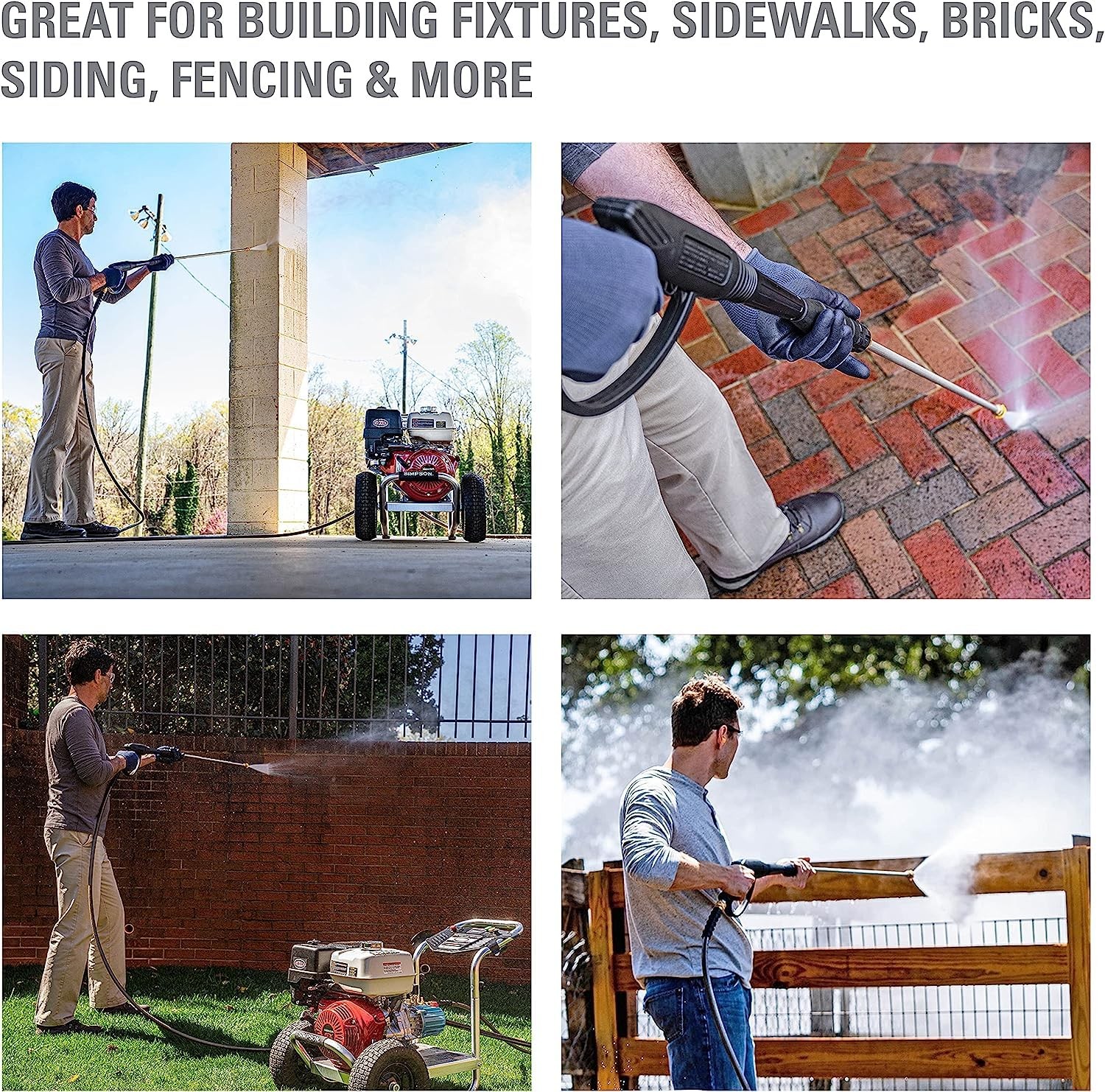 Simpson 4200 PSI Gas Pressure Washer, 4.0 GPM Commercial Power Washer, Cold W…
