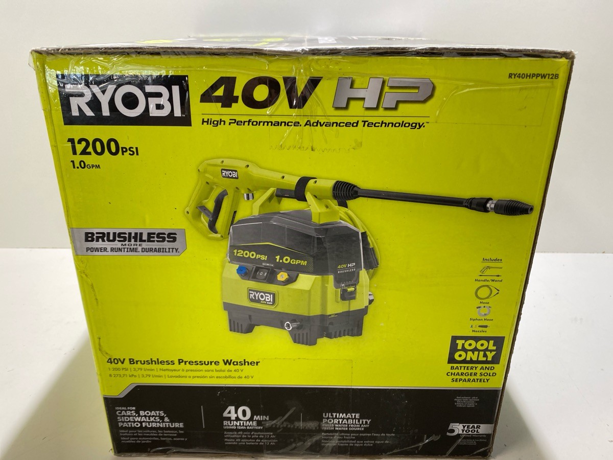RYOBI PRESSURE WASHER RY40HPPW12B NIB (P32011615)