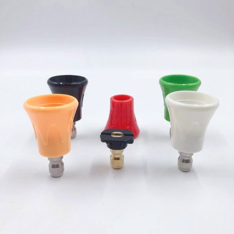5PcsHigh Pressure Washer Nozzle 1/4 Quick Connect Plastic Metal Design Tips