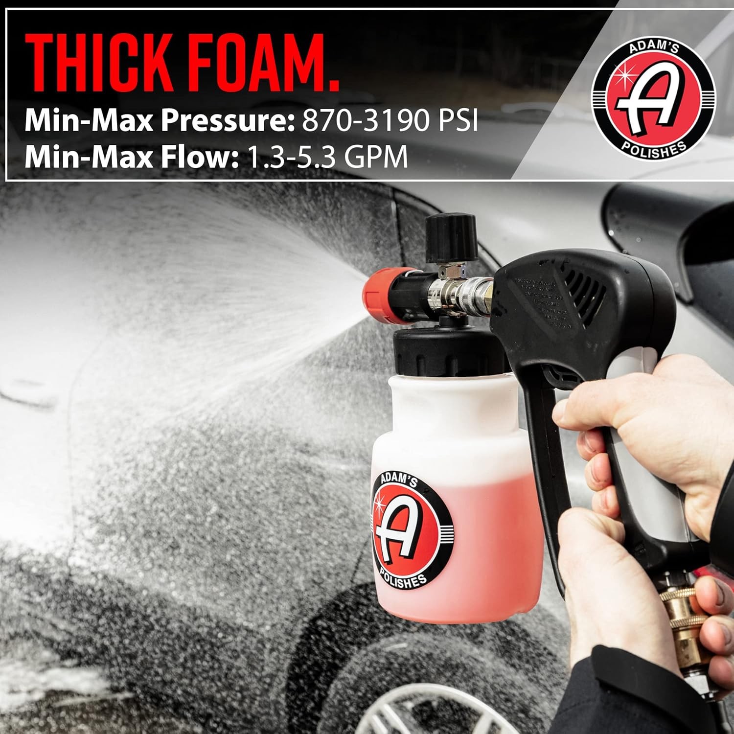 Adam’s Polishes Premium Foam Cannon – Custom Snow Foam Cannon Soap Sprayer.
