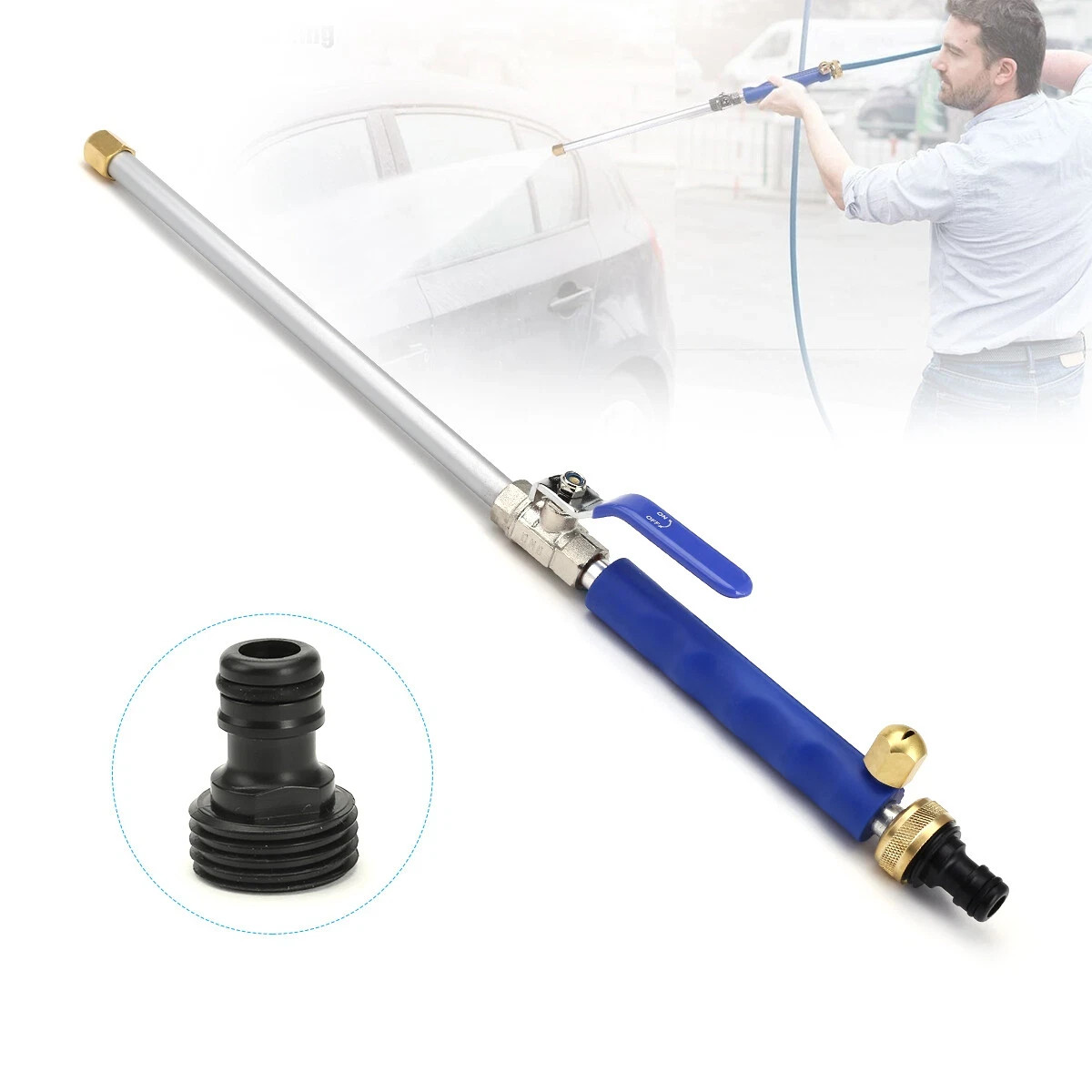 Hydro Jet High Pressure Power Washer Water Spray Gun Nozzle For Garden Car Hose