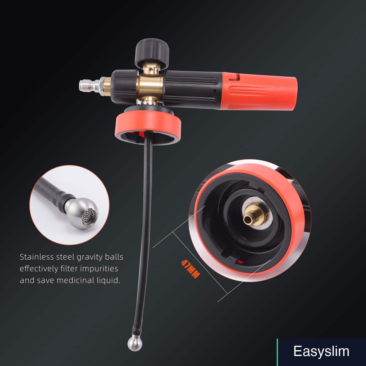 Foam Cannon for Pressure Washer 34 oz Orange Nozzle Quick Connector