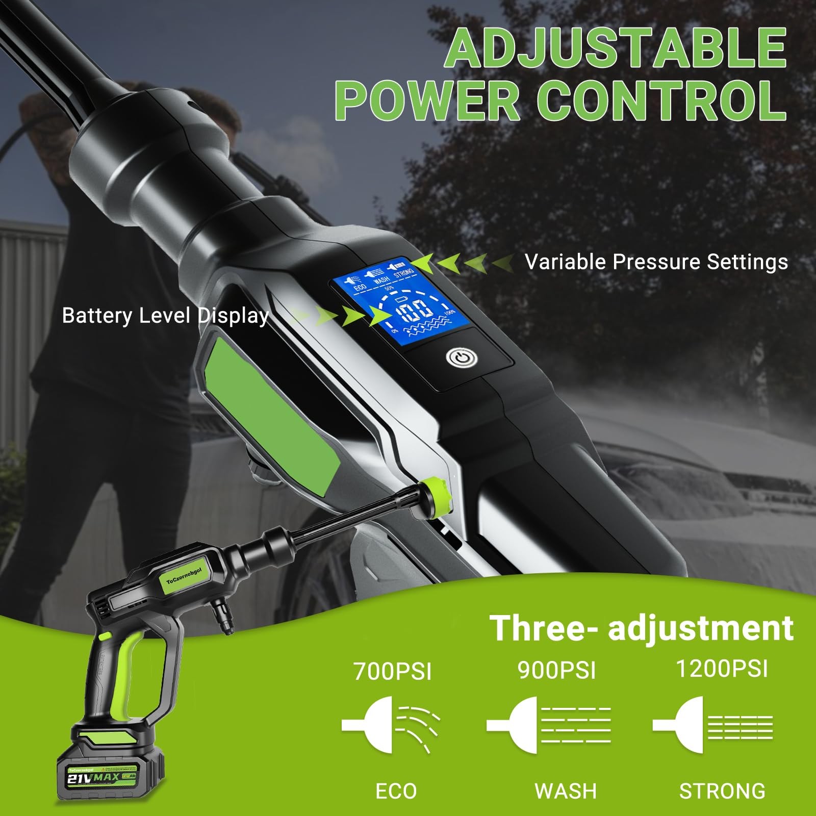 Cordless Portable Washer, Handheld Washer with 6-in-1 Nozzle, Battery Operate…