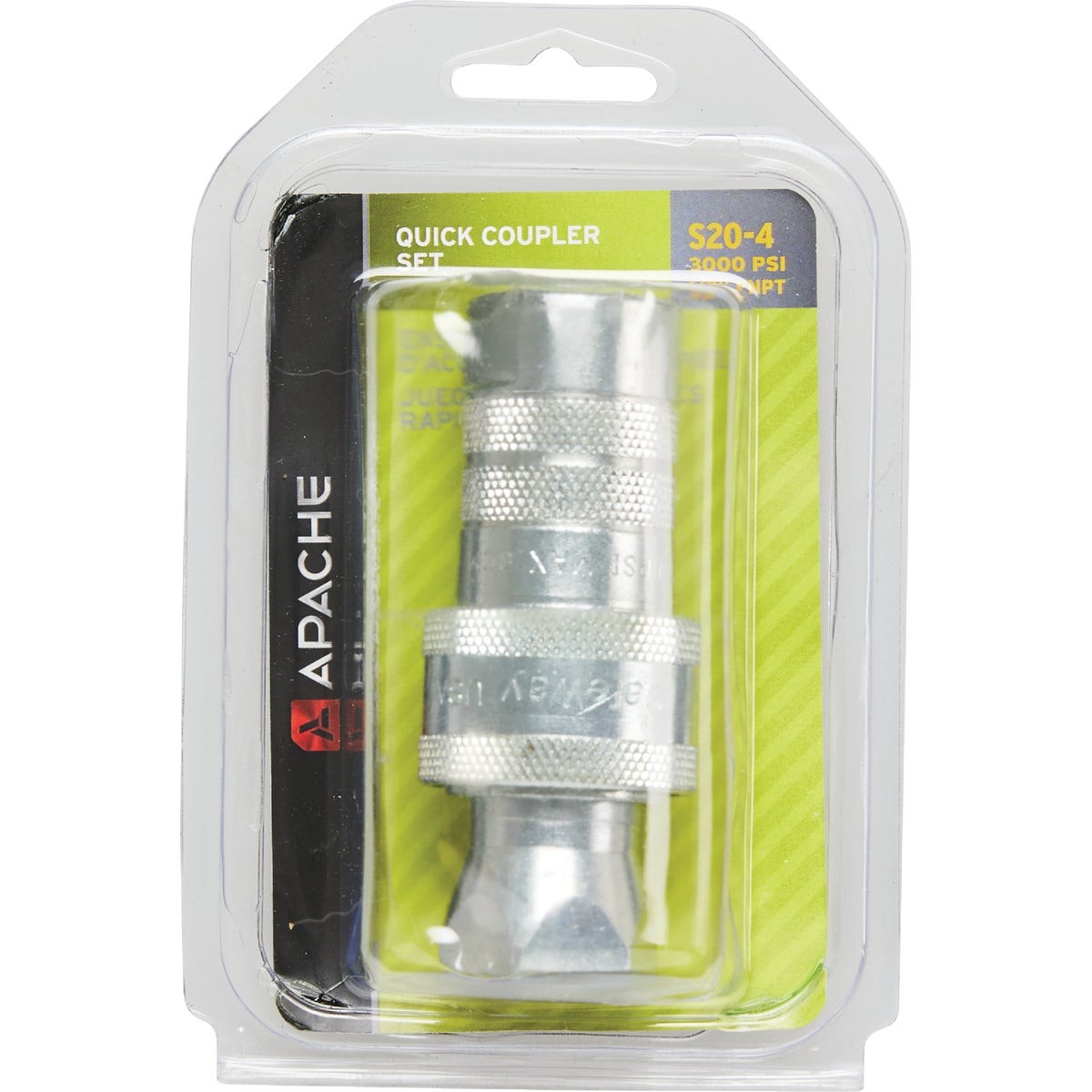 Apache 1/2 In. FNPT Steel Zinc-Plated Hydraulic Hose Coupler 39040920 Apache