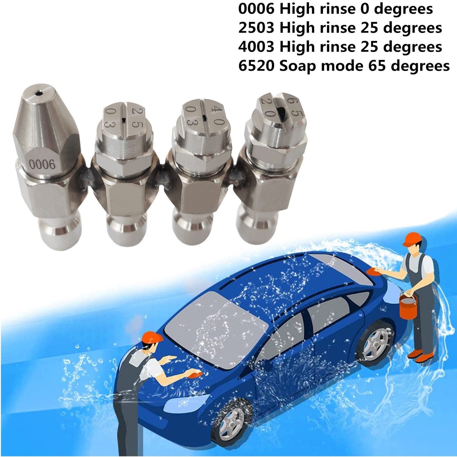 2.5 GPM Pressure Washer Nozzle 030,Jrod Tip Water Cleaning Soft Wash Nozzle,J…