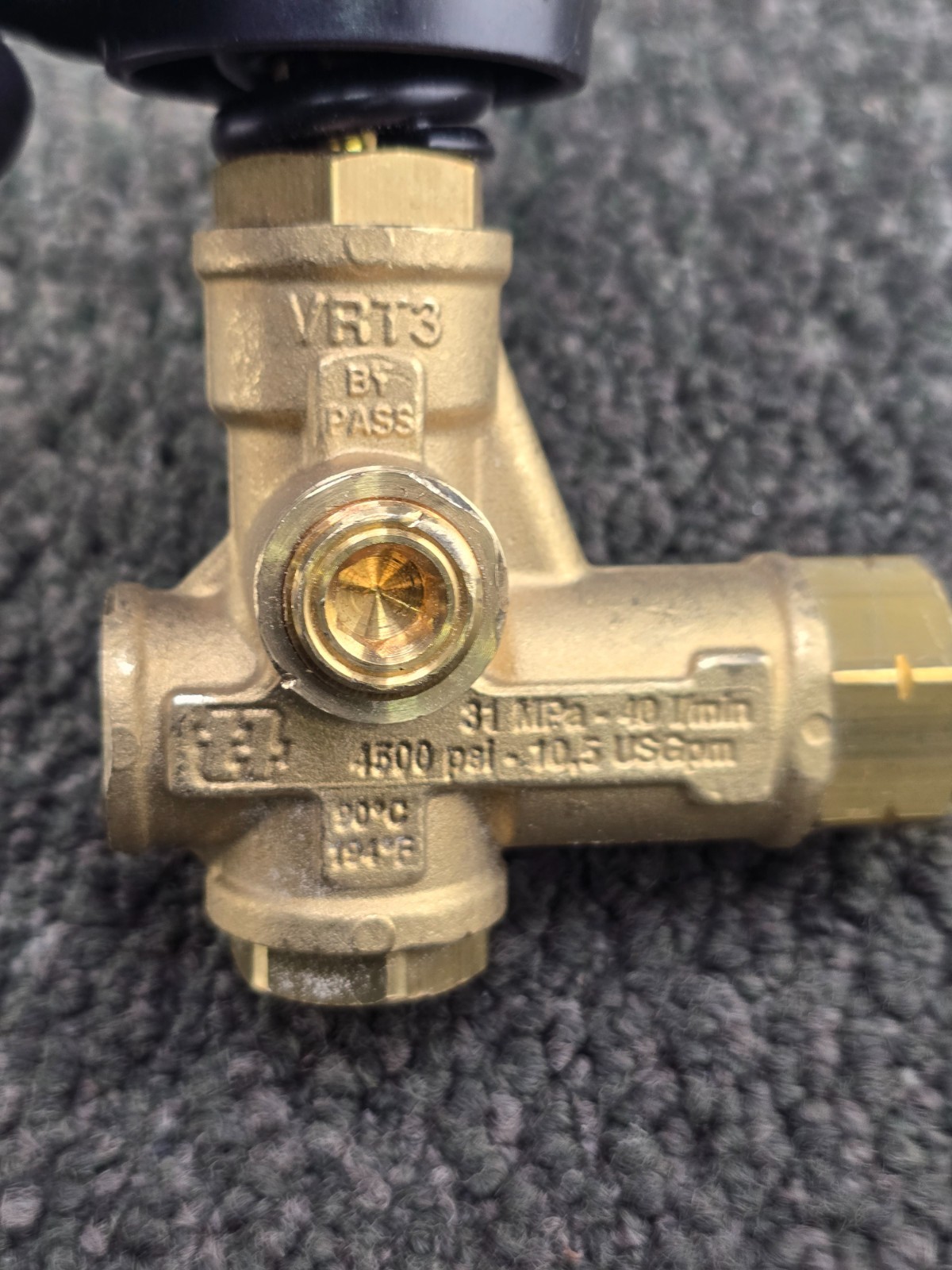 VRT3 3/8-inch Female NPT Heavy-Duty Unloader Valve Brass Body 4500 PSI, 10.5 GPM