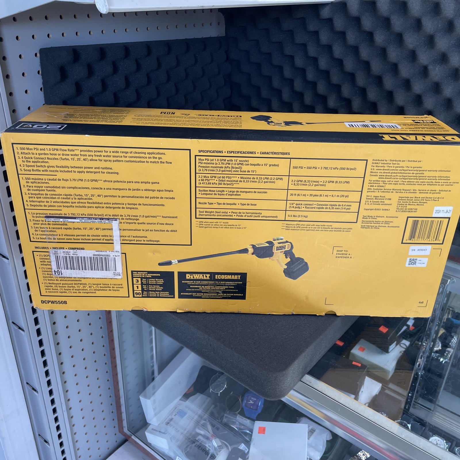 DEWALT DCPW550B Power Cleaner Cordless Pressure Washer