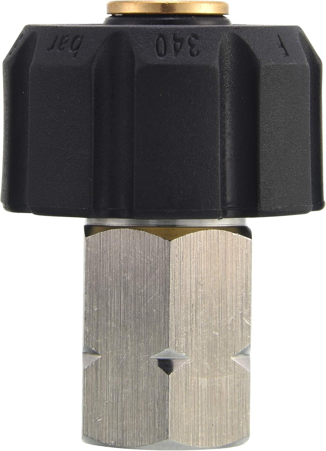 M22 Female to 3/8 Inch Female NPT Pressure Washer Adapter Fitting 4500 PSI SS