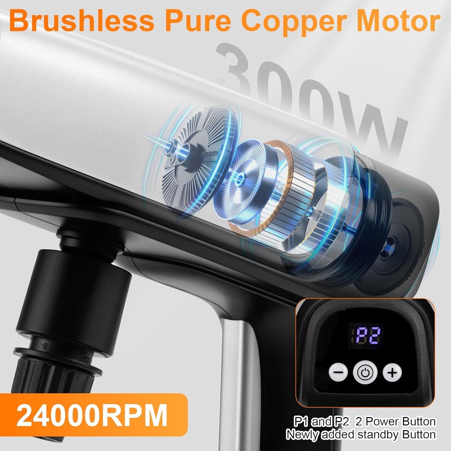Cordless Power Washer, 2 Batteries, 6-in-1 Nozzle, 1250 PSI