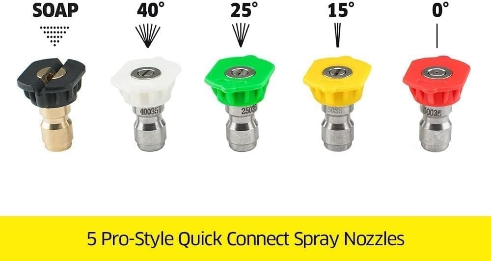 Universal 65 Degree Soap Spray Nozzle for Pressure Washers up to 4000 PSI – Q…