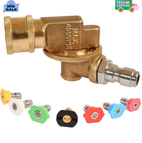 8 Pack 7 Angles Pressure Washer Pivoting Coupler Attachment Accessories Kit