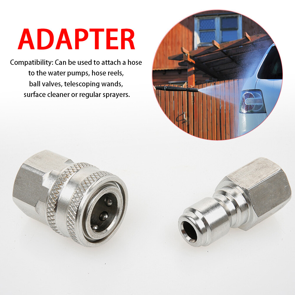 3/8 ”Inch Stainless Steel Male And Female Quick Connector Kit Pressure Wash
