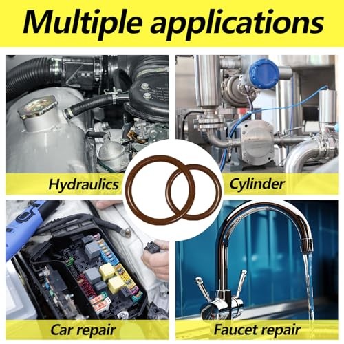 PCS 30 Sizes Metric Viton O-Ring Assortment Kit for Various Chemicals, 386