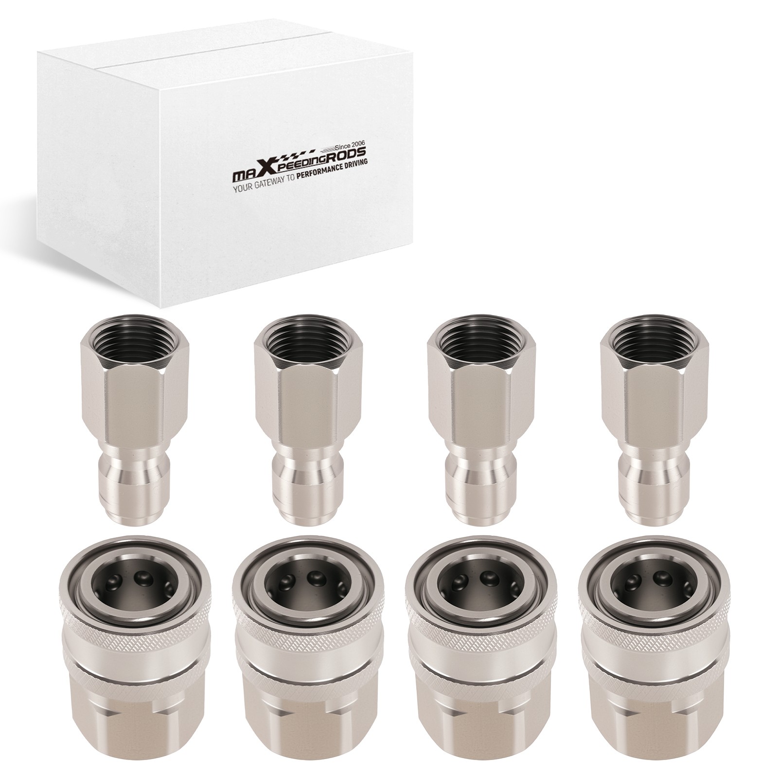 3/8″ Quick Pressure Washer Adapter for Telescoping Wand Hose Pump 8PCS Set