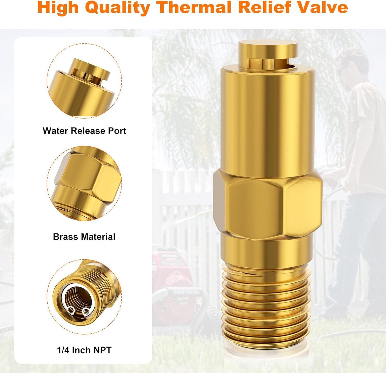 Pressure Washer Thermal Relief Valve 7101359 NPT 1/4 inch