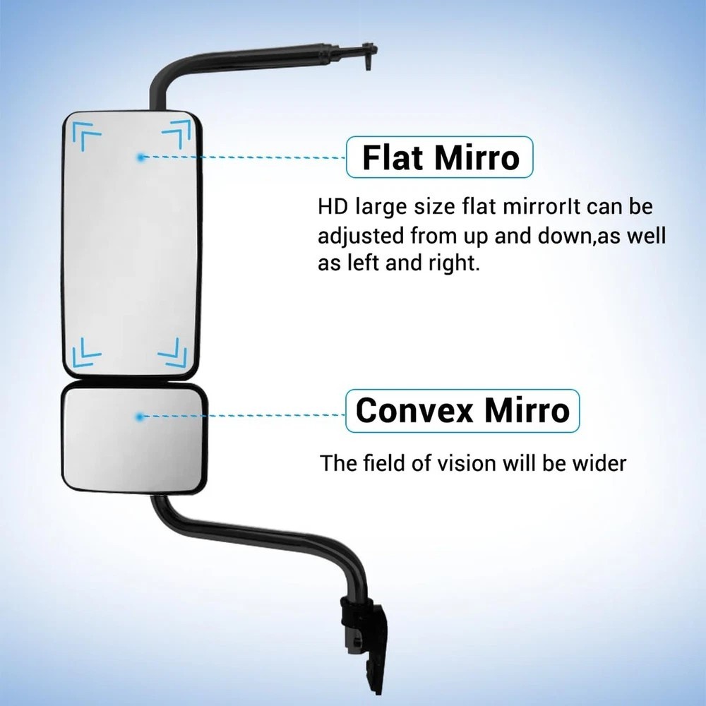 Black Door Mirror with Signal Light Power Heated Adjustable Mirrors Left Driv…