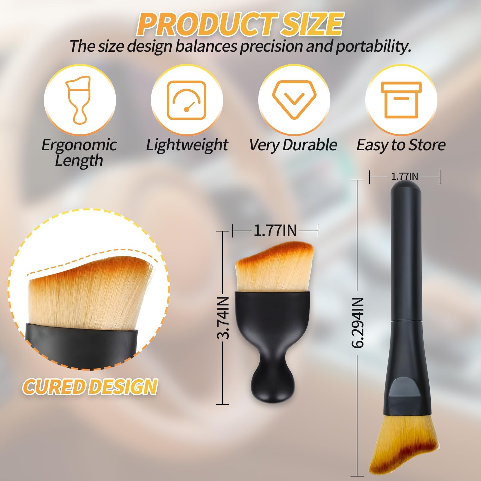 4PCS Car Interior Dust Brush,Soft Microfiber Bristles, 4PCS, Black