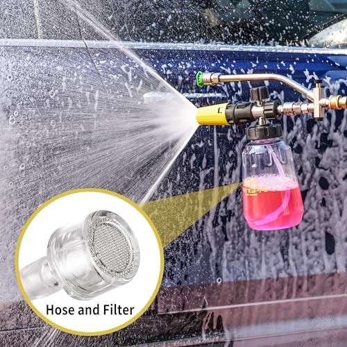 Foam Cannon for Pressure Washer with Dual-connector 2IN1 Clear Foamcannon