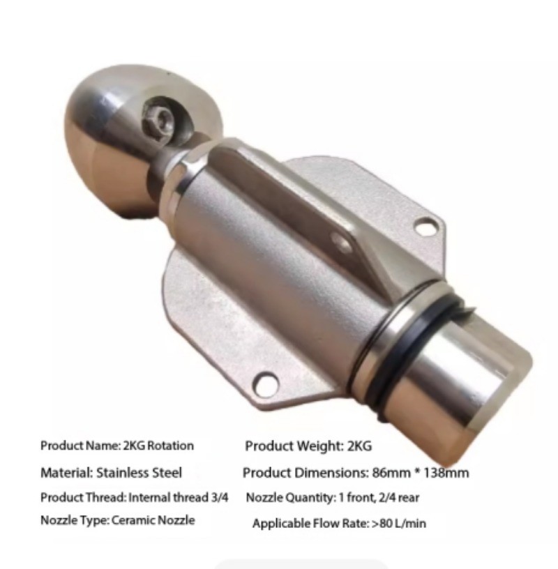 High-Pressure Rotating Nozzle for Cleaning Sewer Pipes with Alloy Rotating Seal