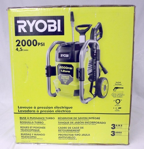 Brand New RYOBI 2,000 PSI Electric Pressure Washer!