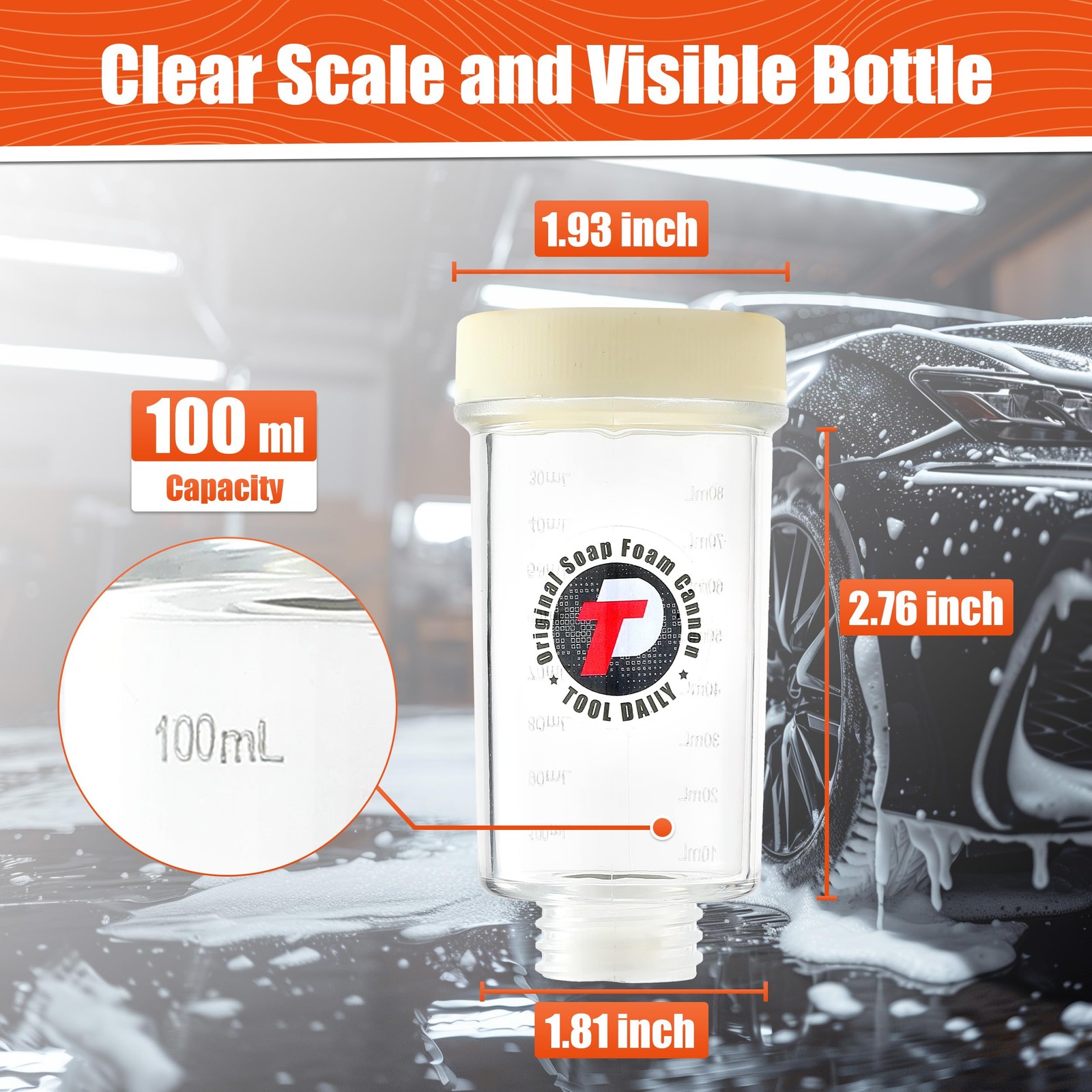 Tool Daily Pressure Washer Foam Cannon, Original Soap Foam Cannon for Car Was…