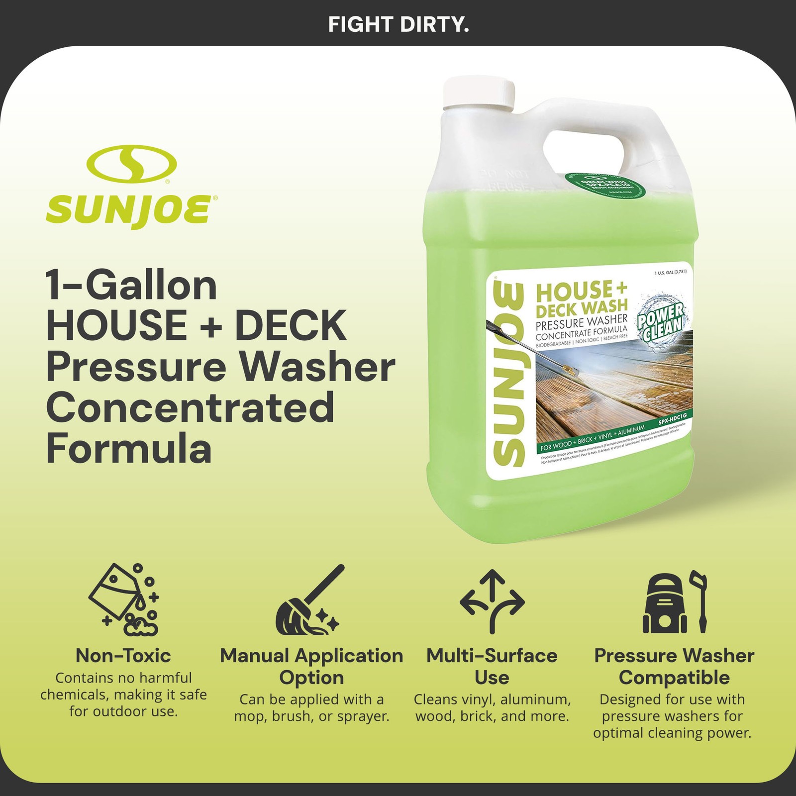 Sun Joe Electric Pressure Washer with All-Purpose Washer Concentrated Cleaner
