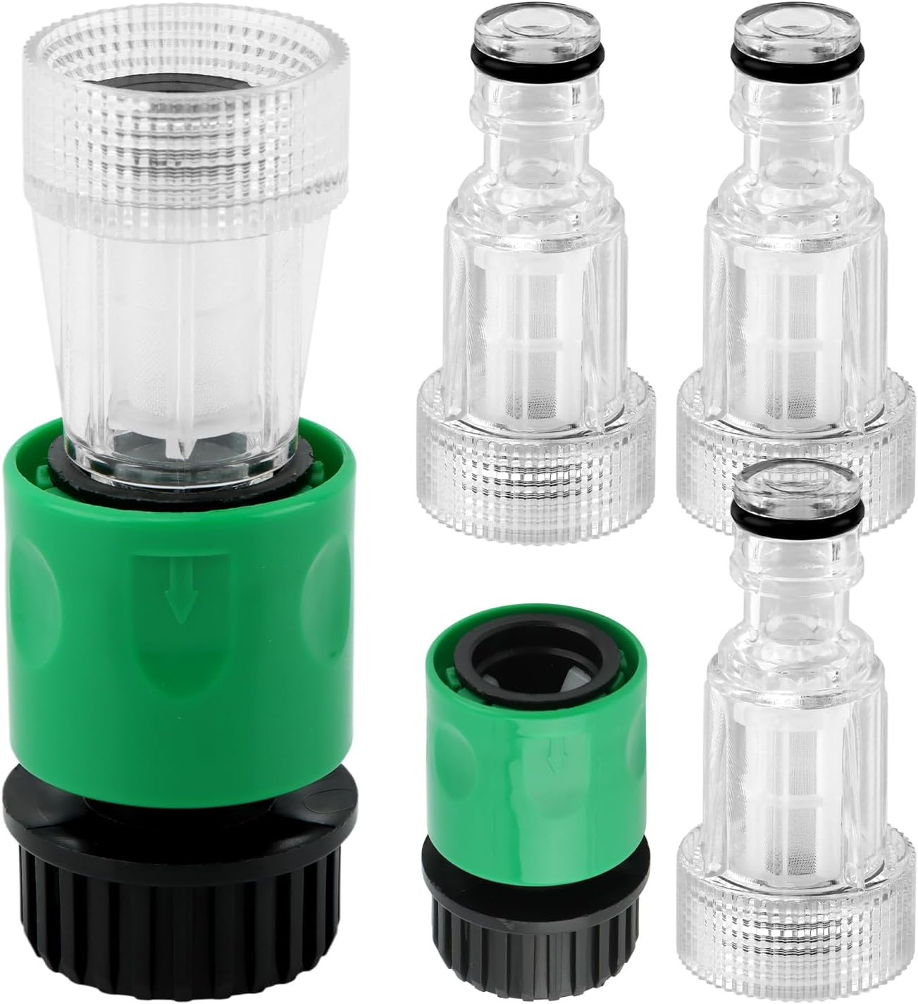 4Pcs 3/4 Inch Quick Connect Pressure Washer to Garden Hose Adapter, Washer Fi…