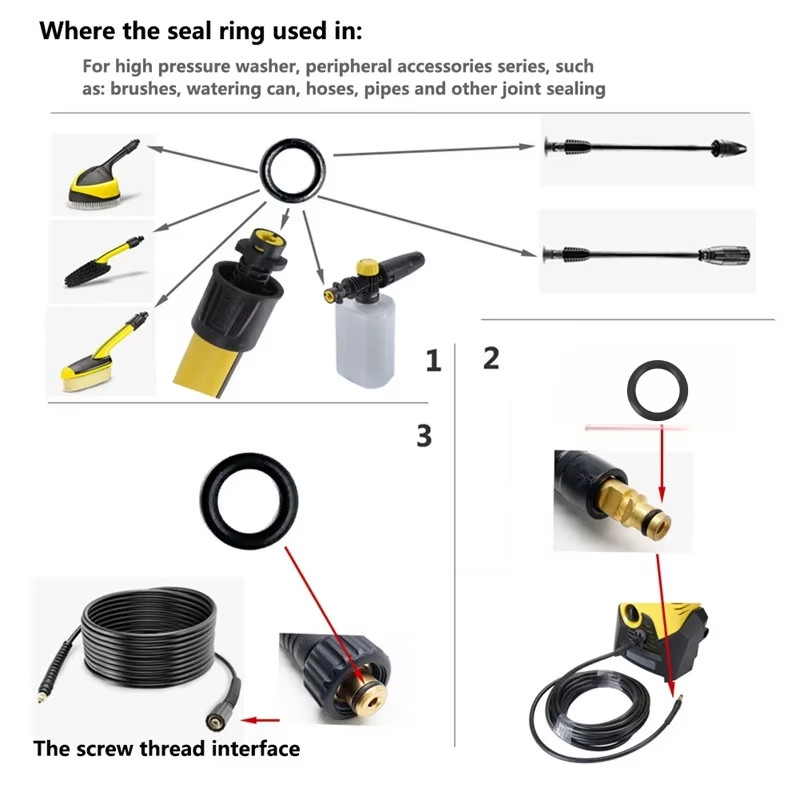 30 Pcs Seal ORing for Karcher K2 K3 K4 K5 K6 K7 Gasket Washer Lance Hose Nozzle