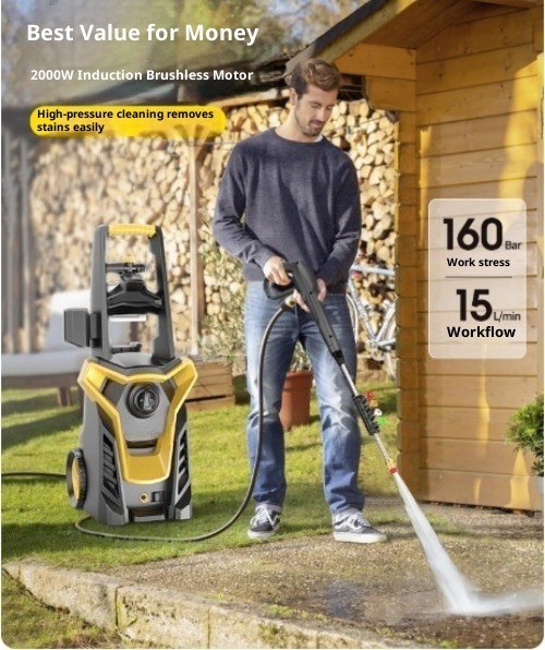 Car Wash Home-Use 220V High-Pressure Water Pump Powerful Cleaning Machine