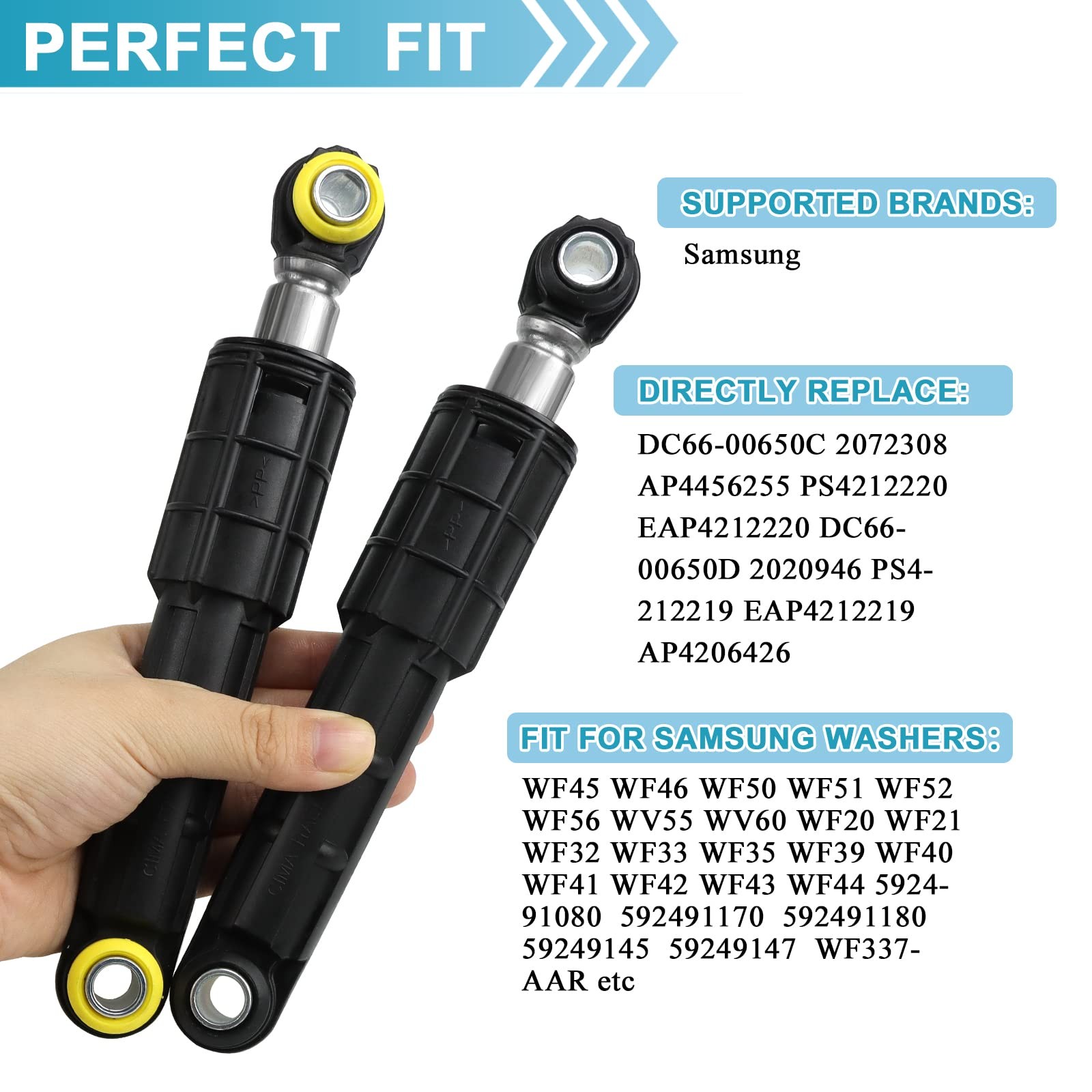 DC6600470A & DC6600470B Washer Shock Absorber 4 Pack, Compatible with Samsung…