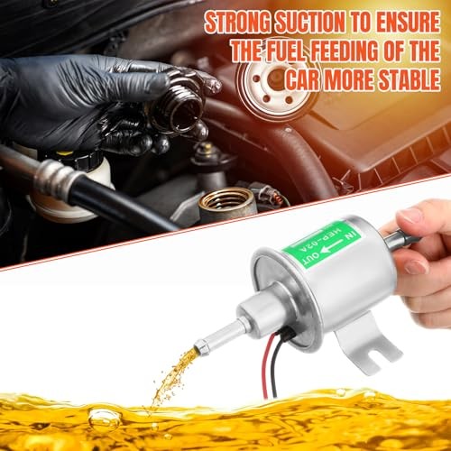 2 Pcs Electric Fuel Pump Kit 12v Universal Low Pressure 4-7 Psi Gas Silvery
