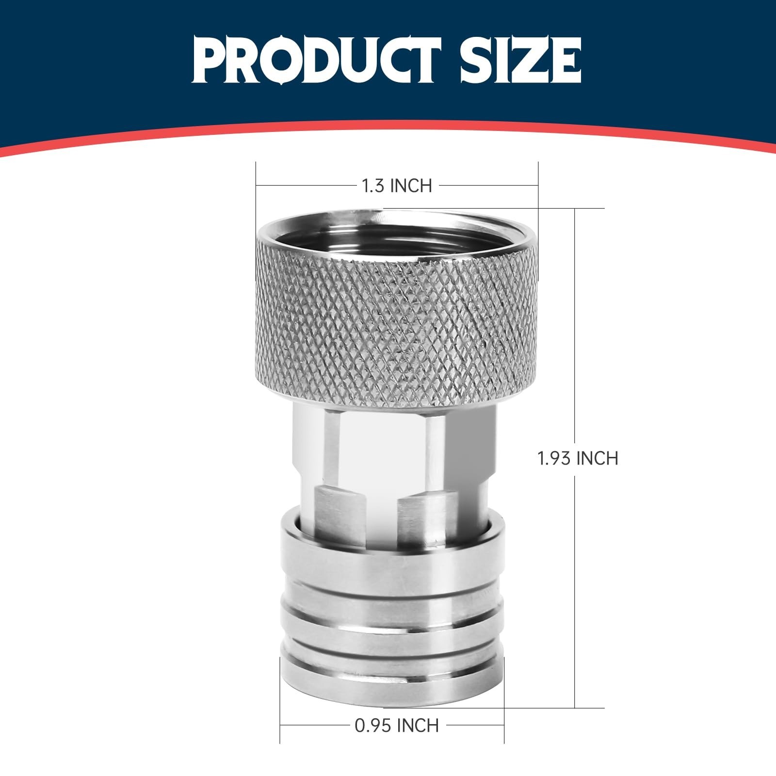 Garden Hose to Pressure Washer Adapter, 3/4″ GHT to 1/4″ Quick Connect Stainl