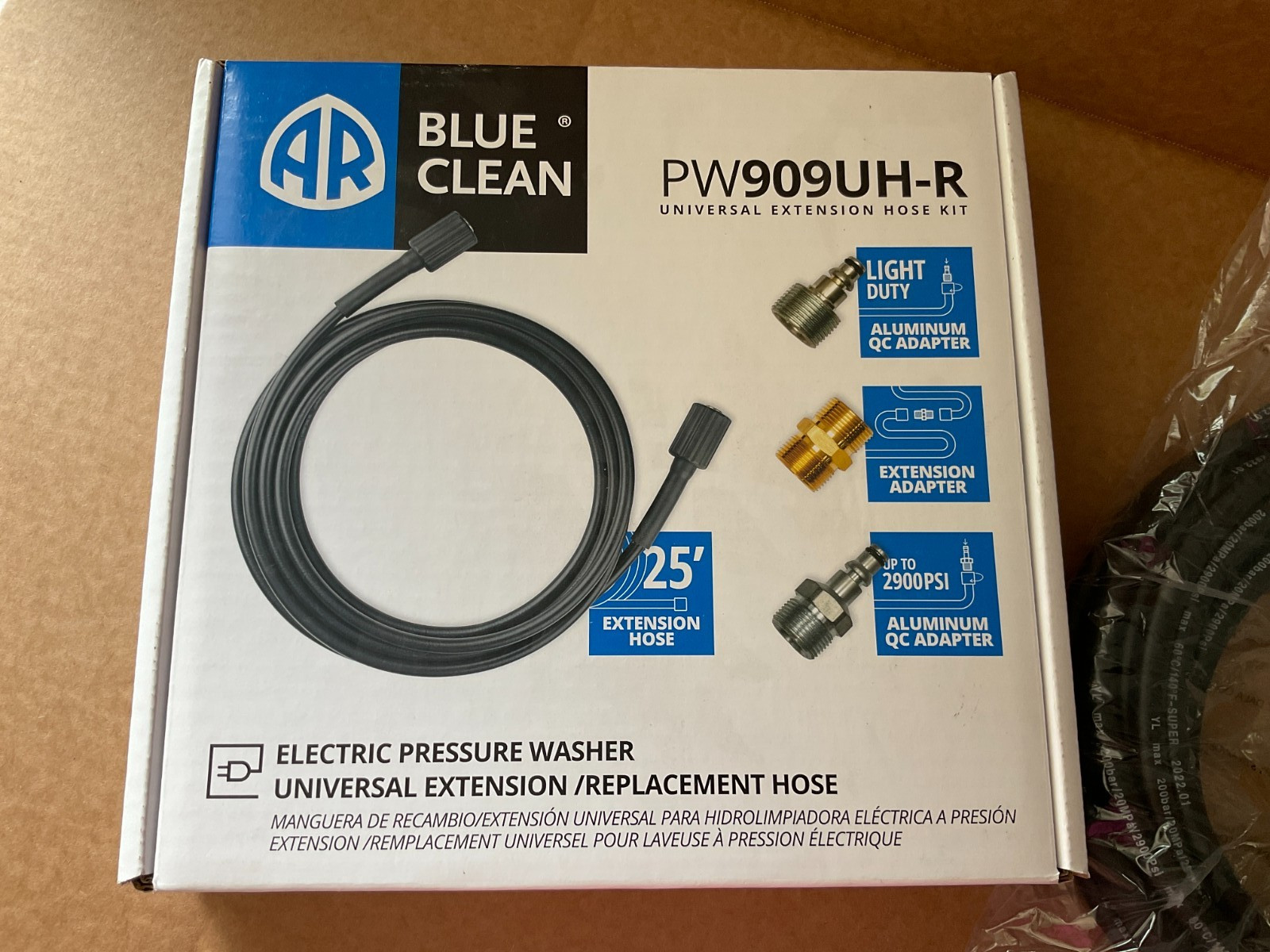 AR Blue Clean 14 mm X 1/4 in. D X 25 ft. L Super Soft Flex Pressure Washer Hose