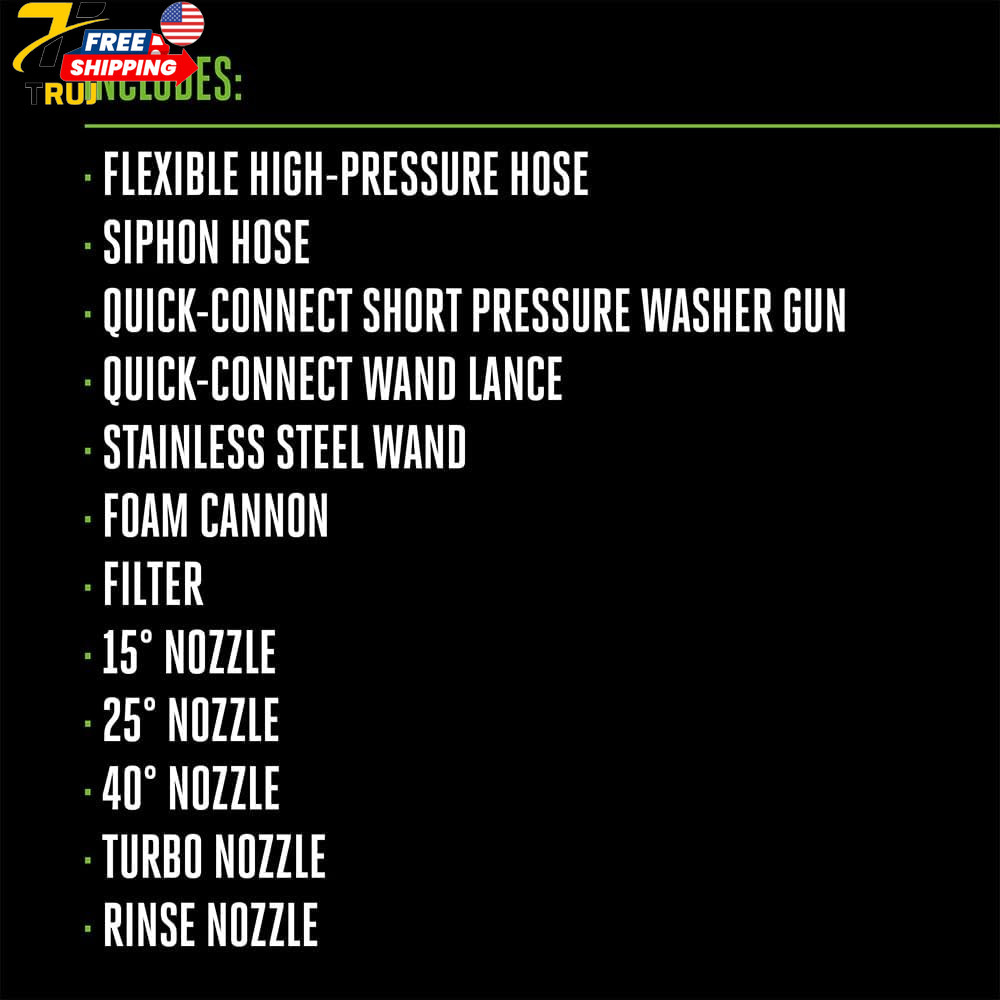 Electric Pressure Washer 2100 PSI Power Washer Battery&Charger Not Included HPW2