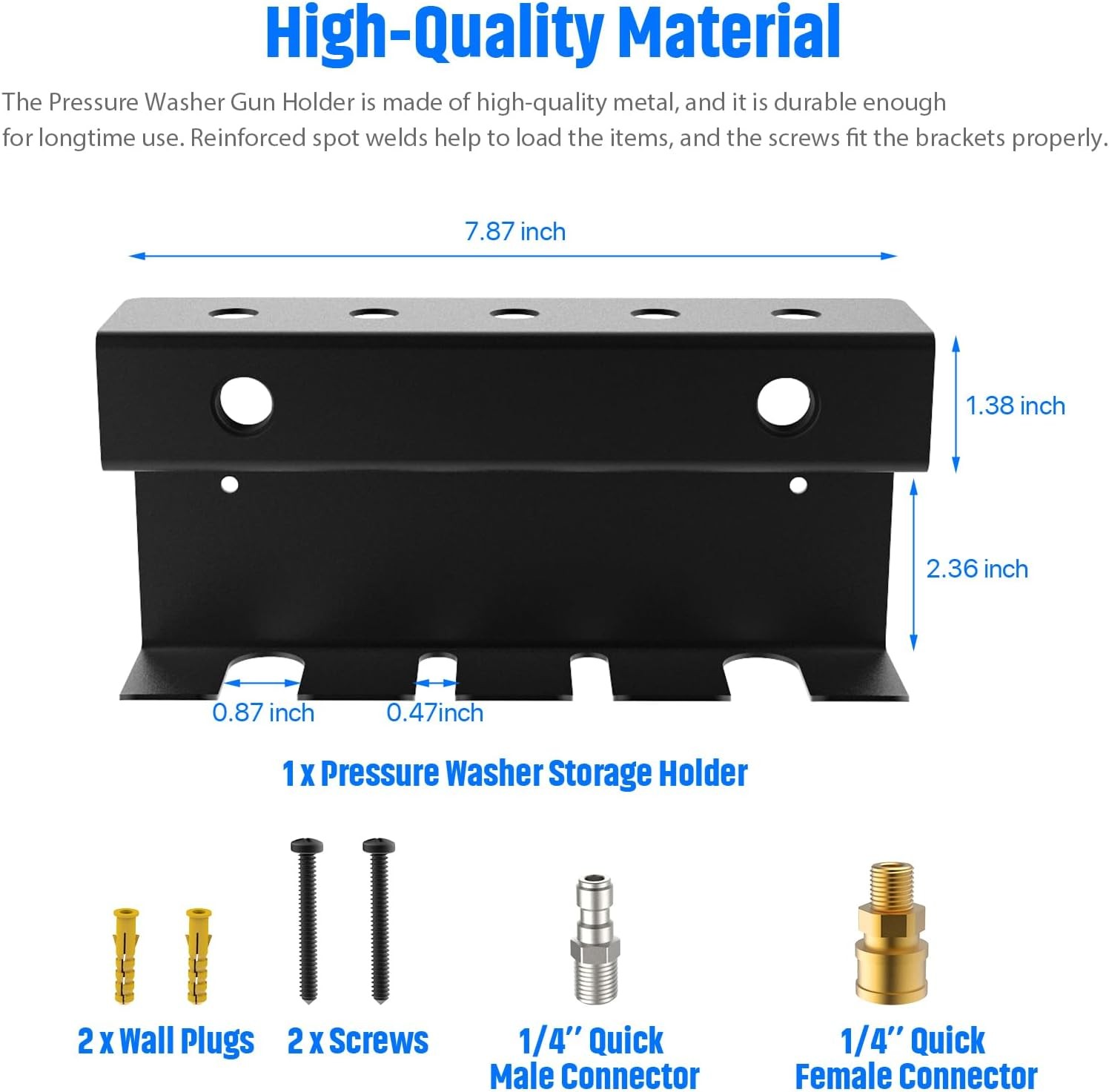 Pressure Washer Gun Holder, Power Washer&Snow Foam Cannon Quick Disconnect To…
