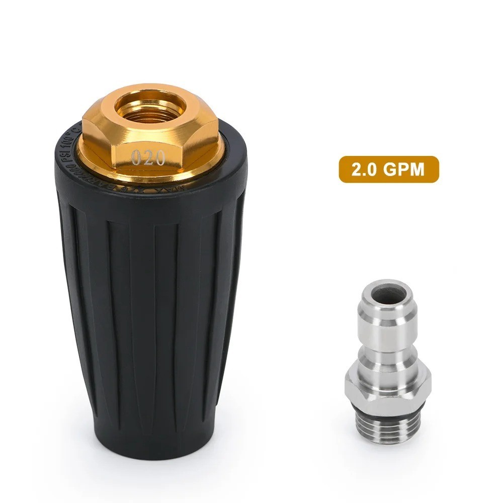 4.0GPM High Pressure Washer Rotating Turbo Nozzle Spray Tip 4000PSI 1/4″ Quick