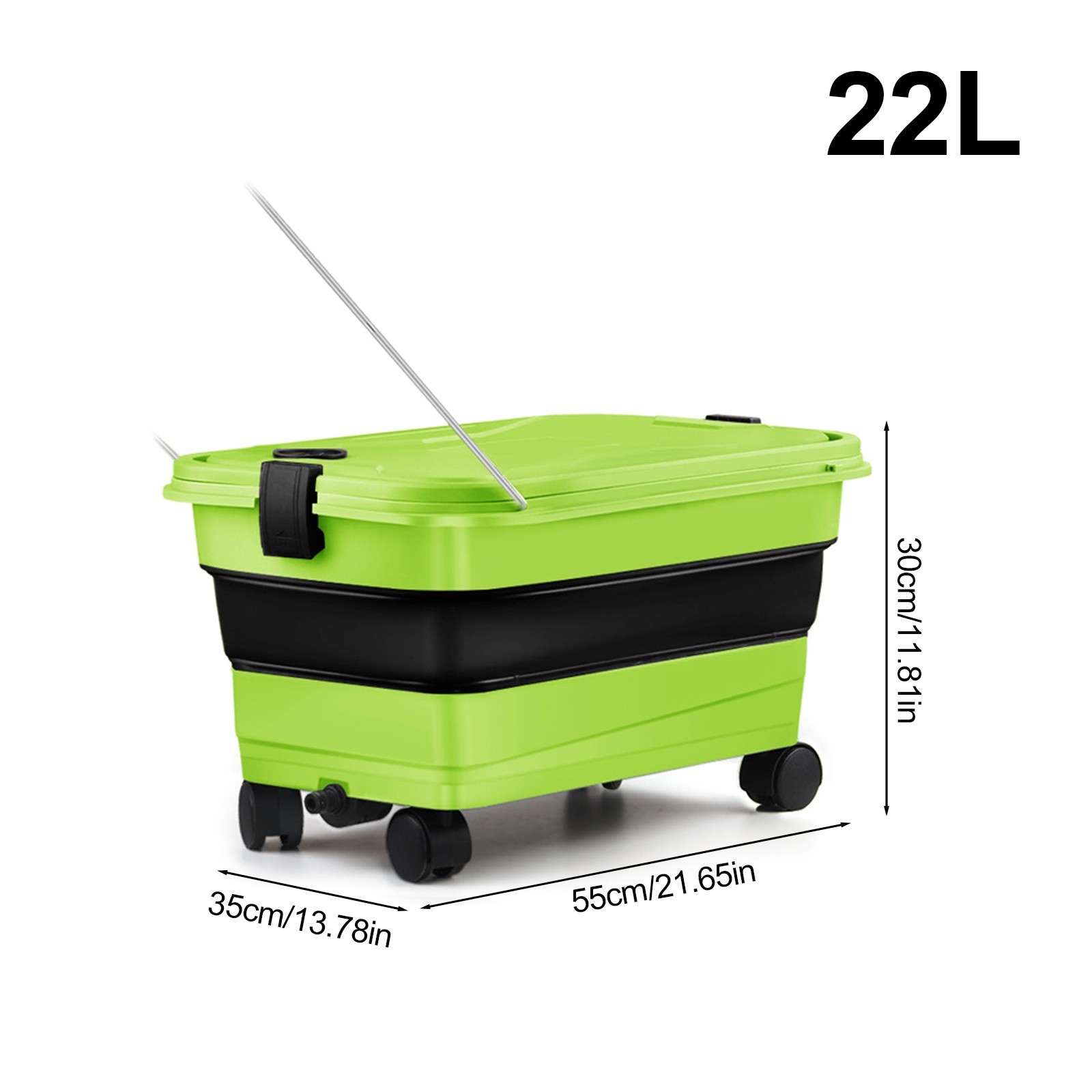 Window Car Cleaning Bucket Large with Handle Professional Cleaner Wash 22L Green