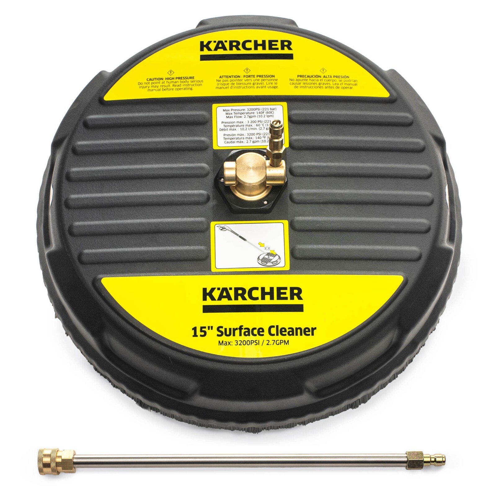 Karcher 15″ Surface Cleaner for Pressure Washer, 3200 PSI, Quick Connect – NEW