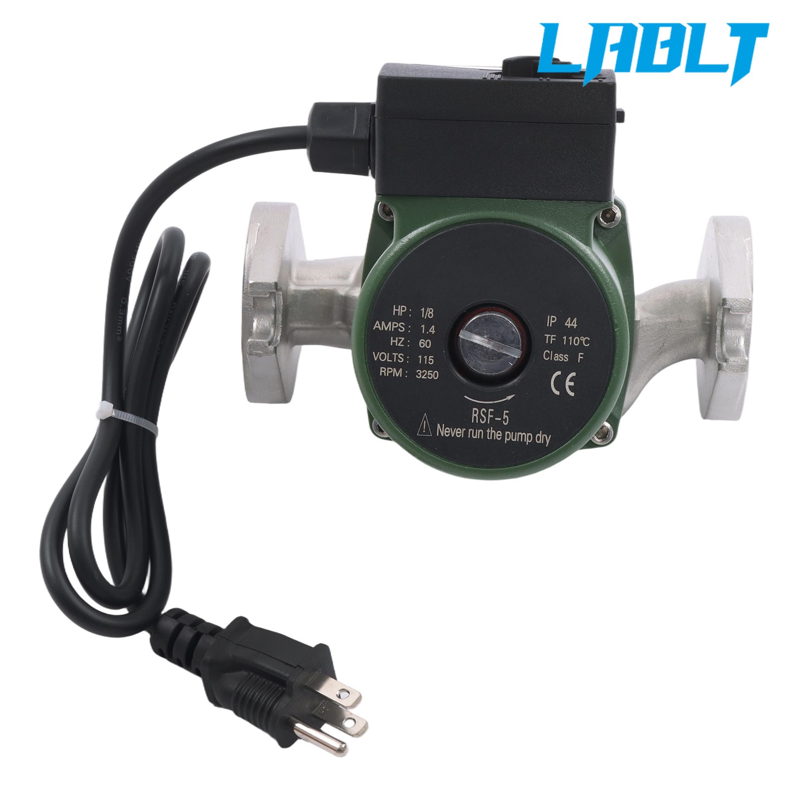 LABLT 009-SF5 10GPM 150 PSI Flanged High Velocity Water Circulating Pump 1/8 HP