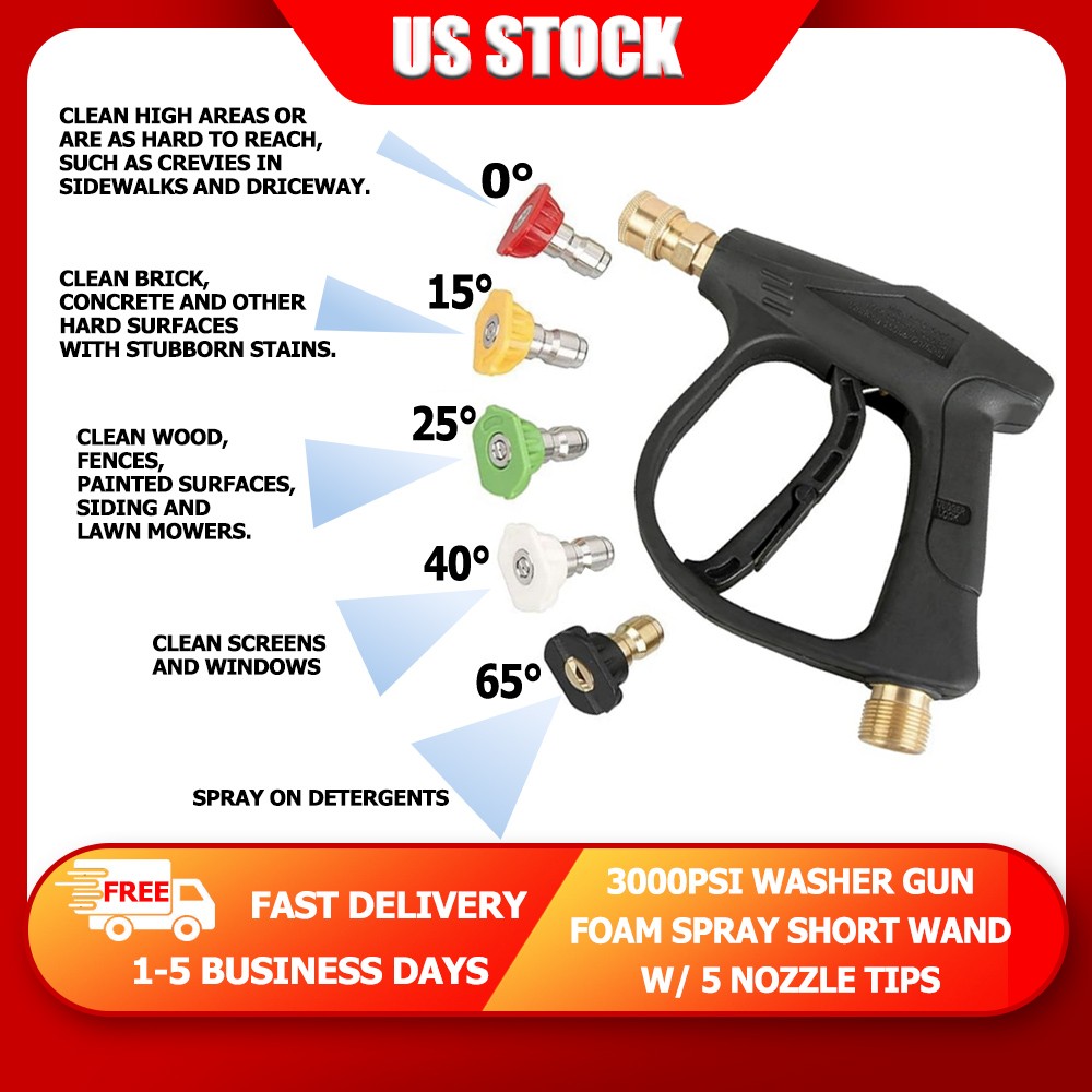 Heavy-Duty Spray Wand 3000PSI Durable Brass & Stainless Steel