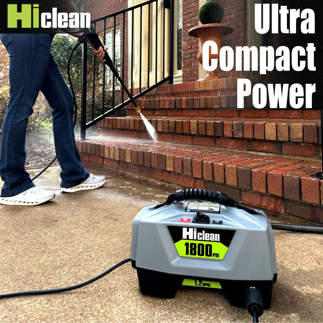 Hiclean 1800 PSI Electric Pressure Washer, Ultra Compact