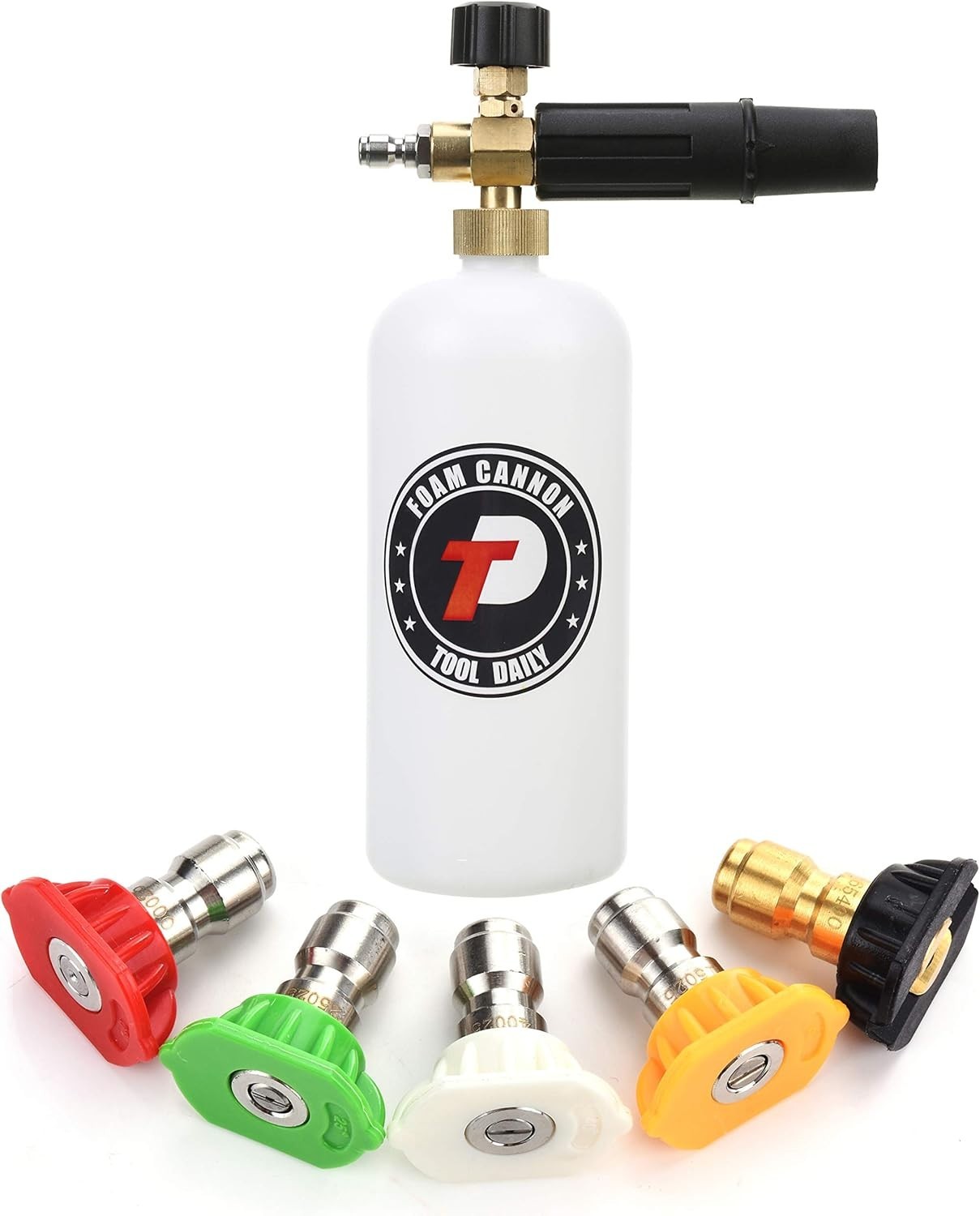 Tool Daily B07HC898GM 1L Foam Cannon with 5 Pressure Nozzle Tips
