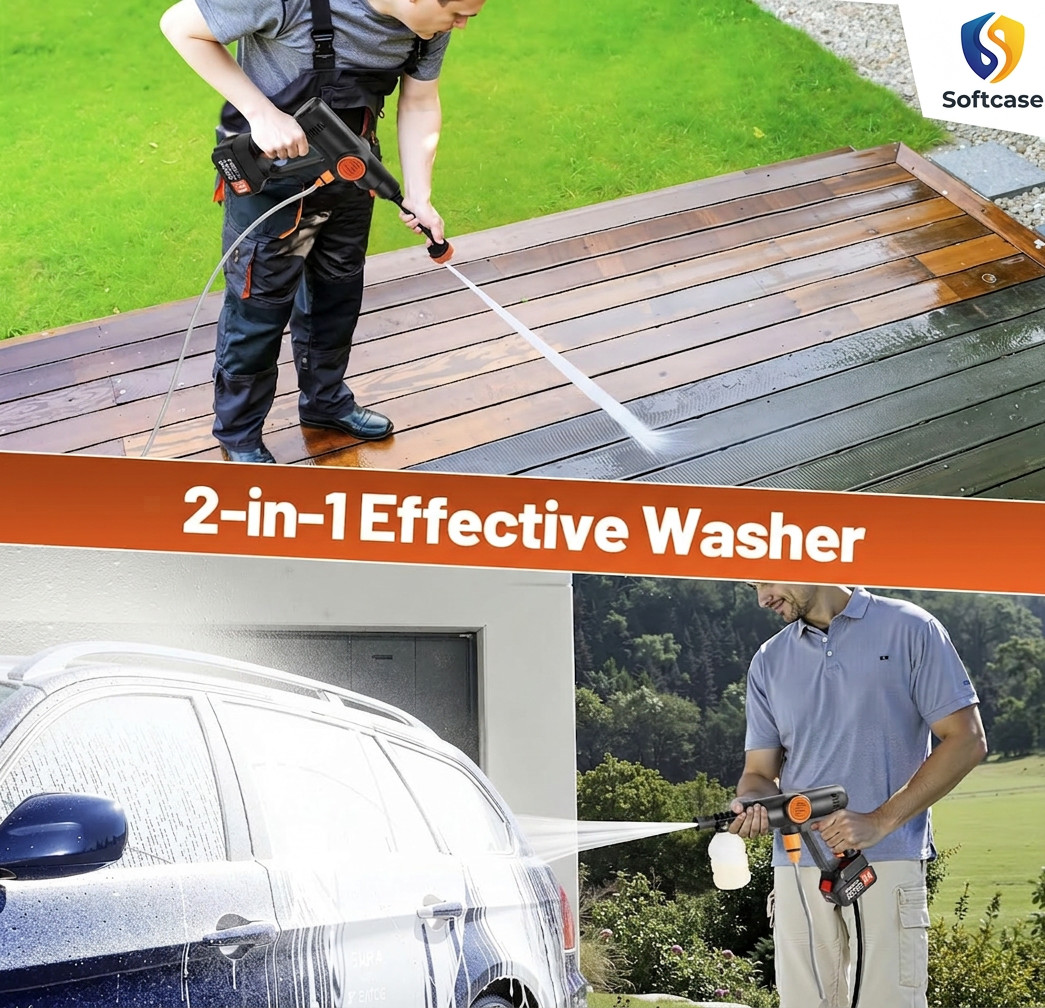 Premium Cordless Handheld Washer Brushless Motor, 6000mAh Battery Operated Car