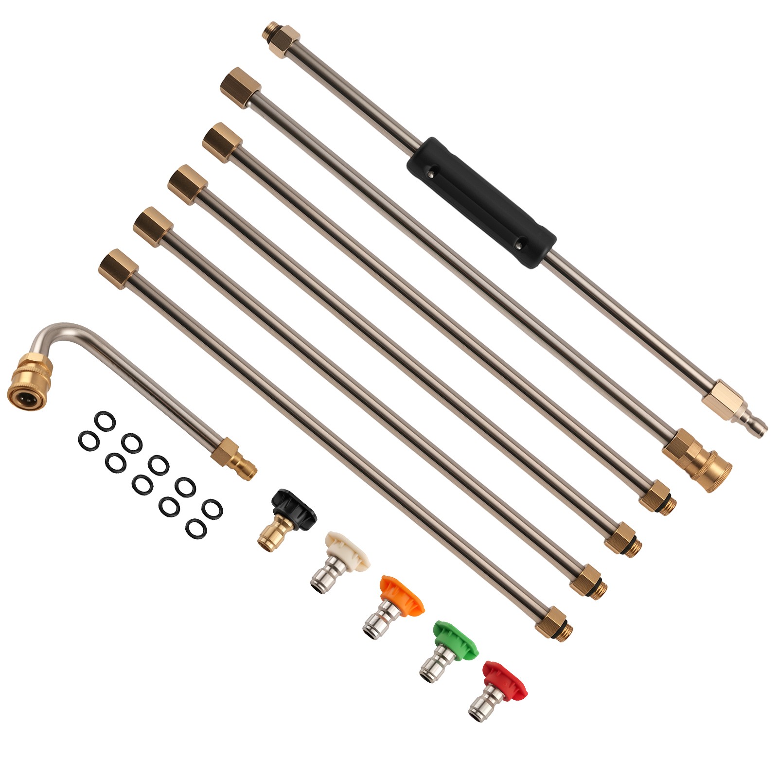 4000 PSI Extension Wand Pressure Washer 15 Inch Stainless Steel Brass 6pcs