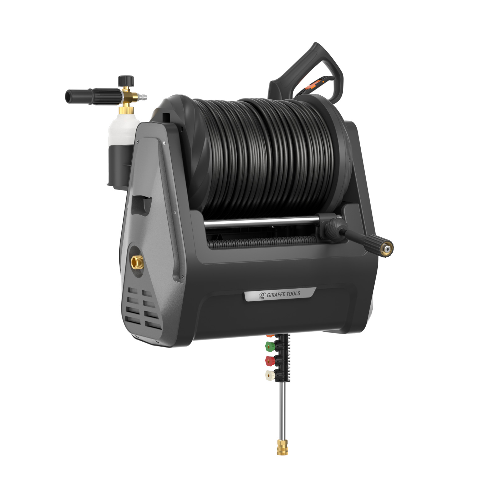 Giraffe Tools Max 2900 PSI Electric Pressure Washer with 100FT Hose Wall Mounted