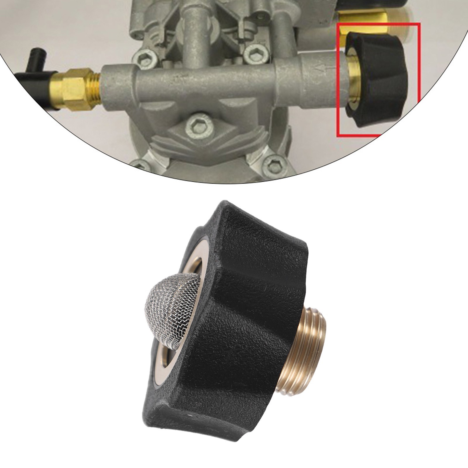 Anodized Aluminum Water Inlet Fitting for Pressure Washing Applications