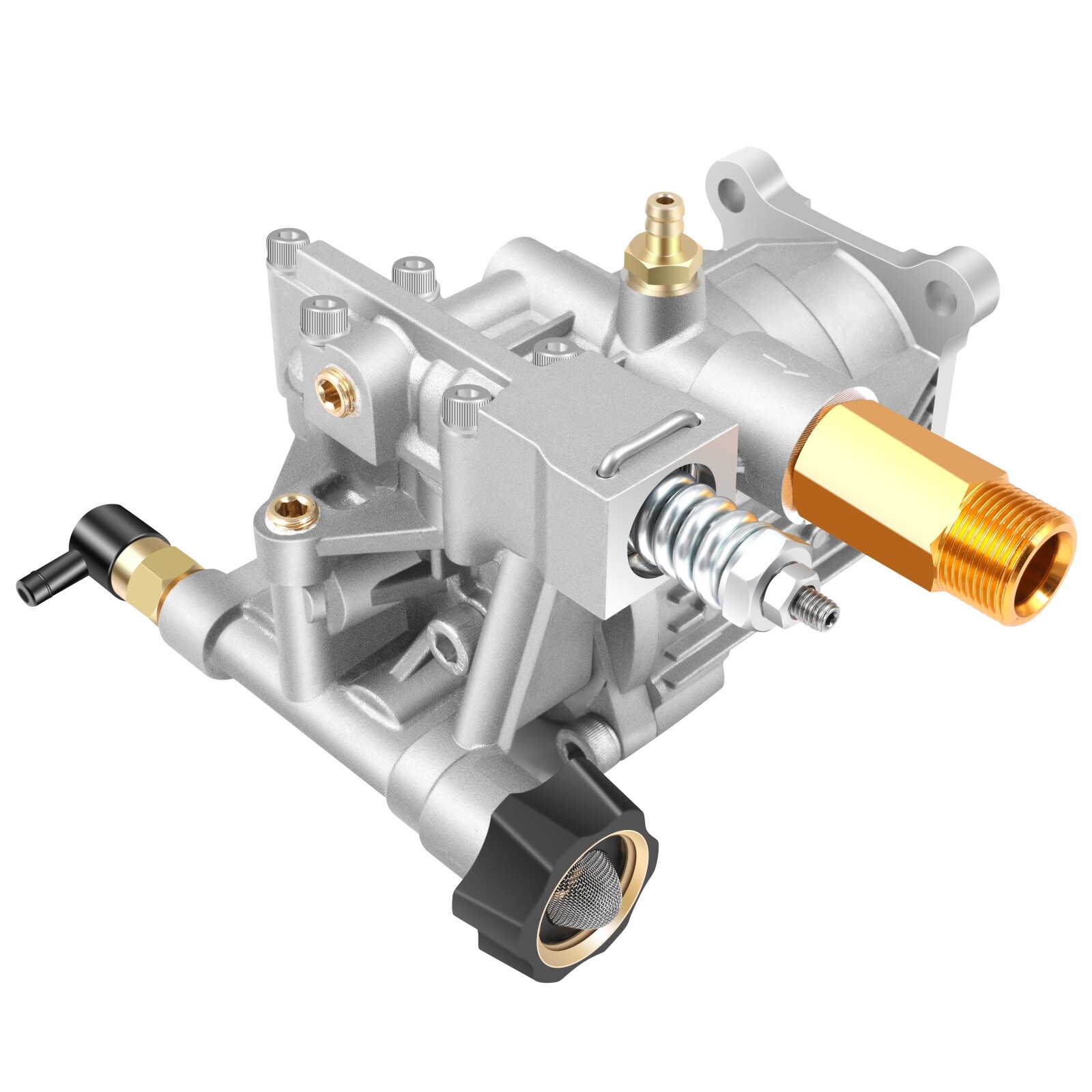 2.4gpm 3/4″ 2200psi-3000psi Washer Pump Axial Pump-Horizontal Aluminum Pump Head