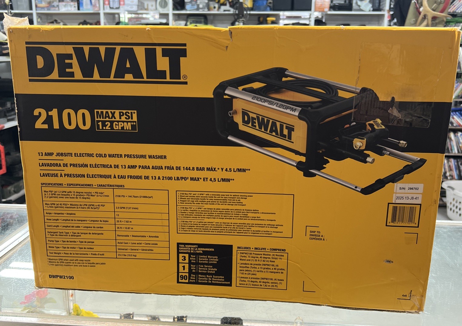 Dewalt 2100 Max Psi 13 Amp Jobsite Electric Cold Water Pressure Washer New