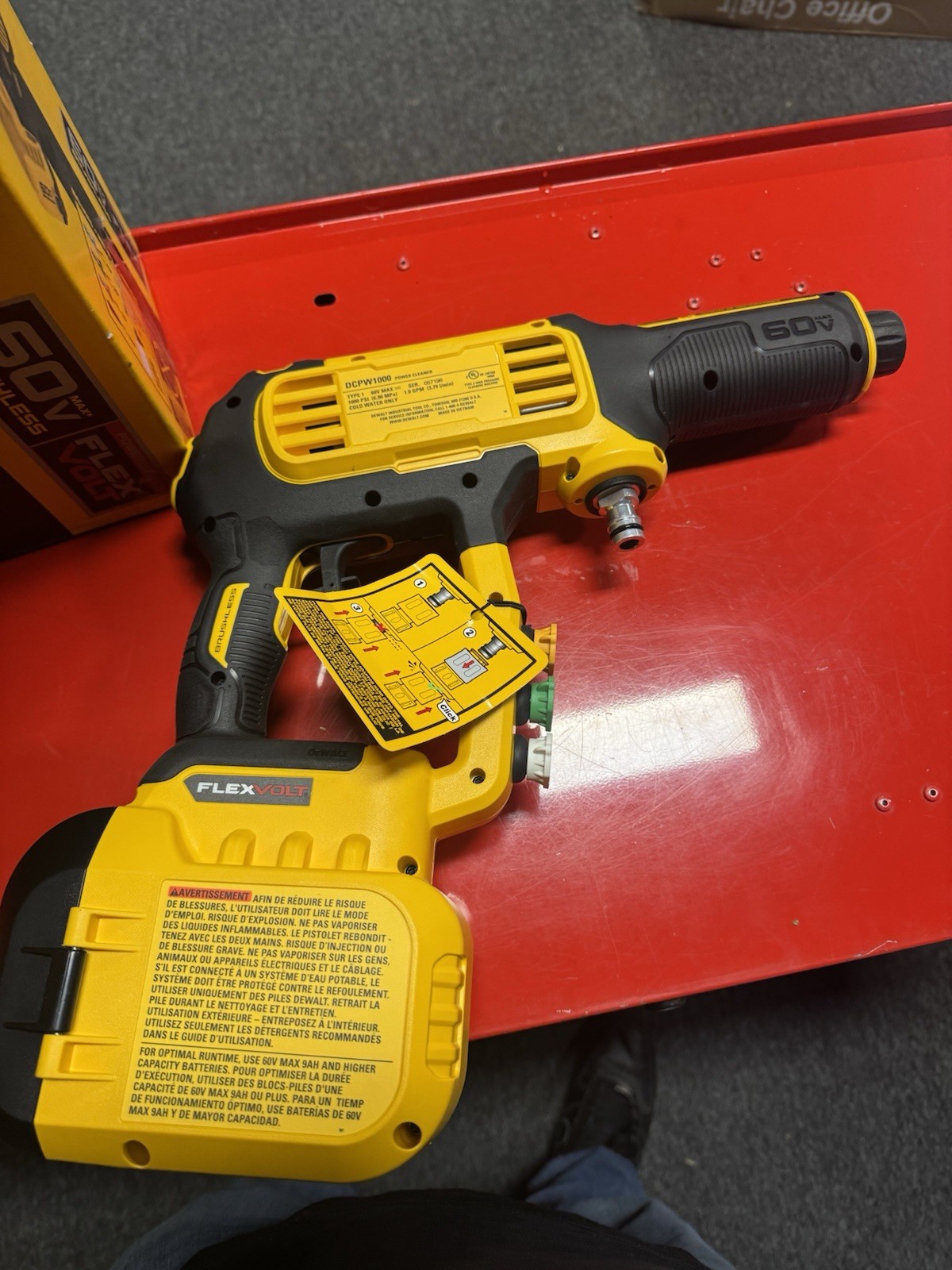 Dewalt FLEXVOLT 60V 1000 PSI 1.0 GPM Power Cleaner DCPW1000B Open Box